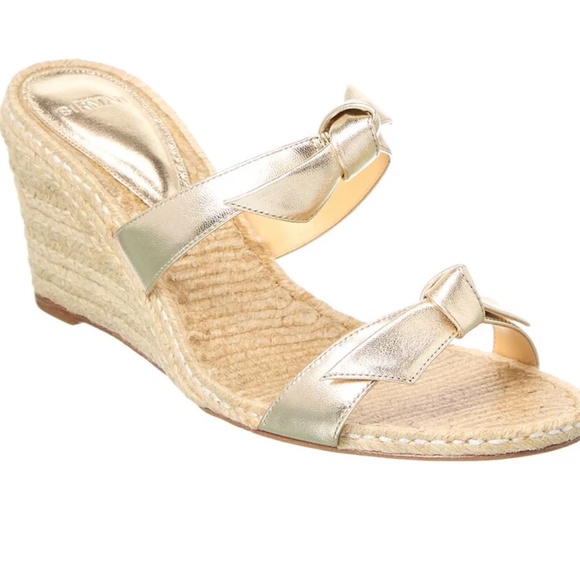 Alexandre Birman Gold Espadrille Shoes with Woven Detail - Picture 5 of 5